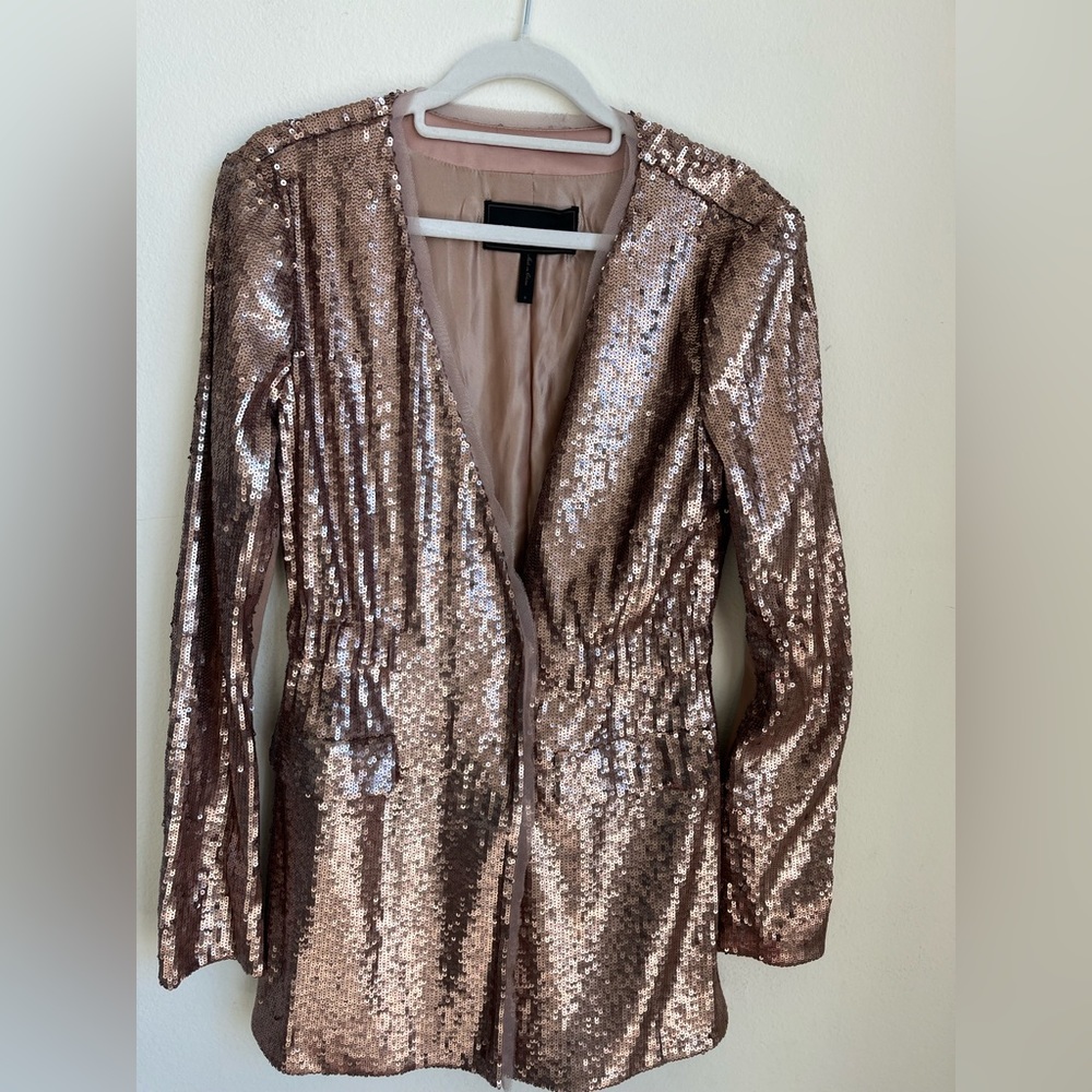 Pink Sequined Blazer Dress